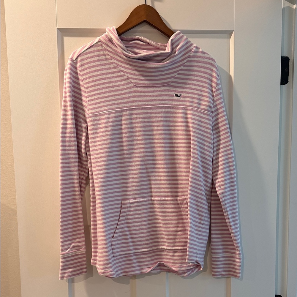 Vineyard Vines Striped Cowl Neck Sweatshirt